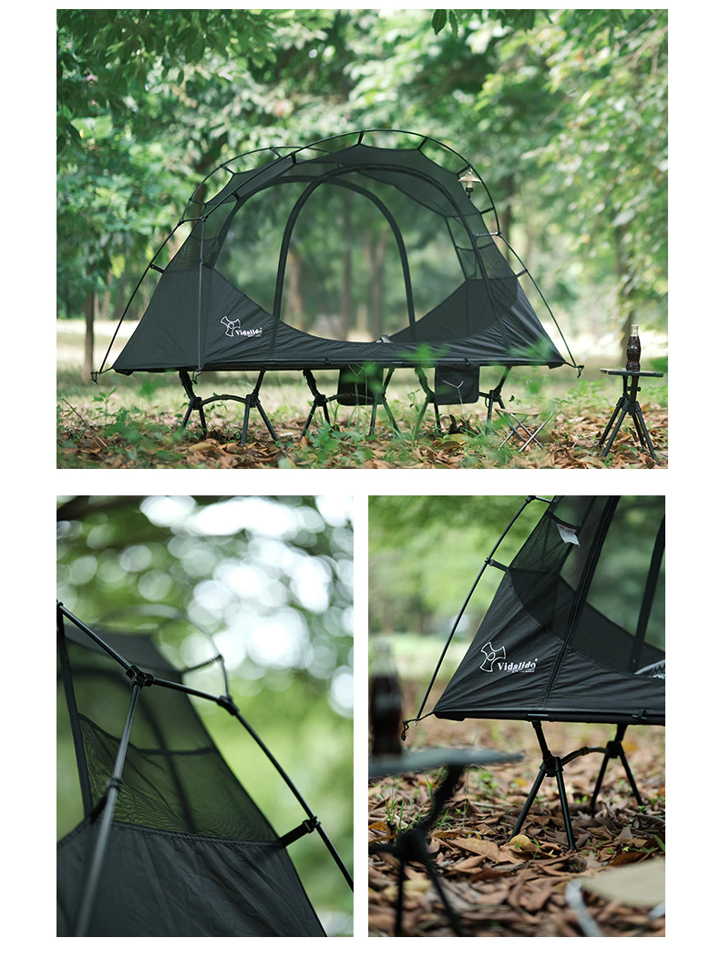 Cheap Goat Tents Folding Bed Tent 1 Person Ultralight Portable Outdoor Hiking Backpacking Camping Cot Tent Single Anti mosquito Waterproof Net   